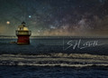 Duxbury Pier Light at Night_Massachusetts