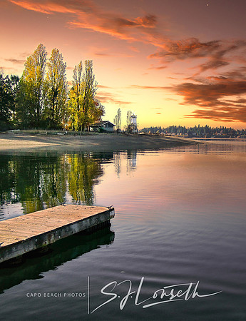Dofflemyer Pt Light Sunset_Olympia Washington