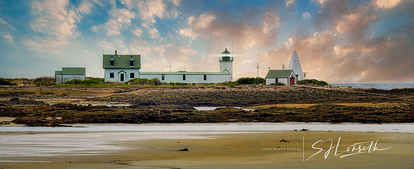 Goat Island Light_Moon Maine