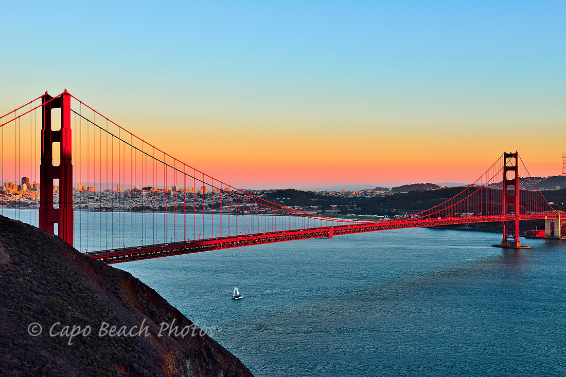 Golden Gate At Dusk